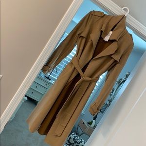 Philosophy suede trench coat